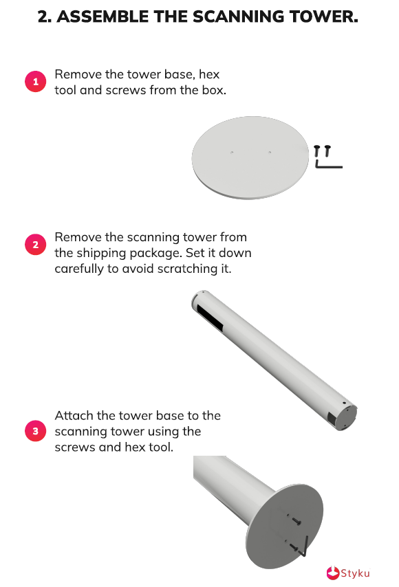 Scanner X2L_Part List_ASSEMBLE THE SCANNING TOWER_1