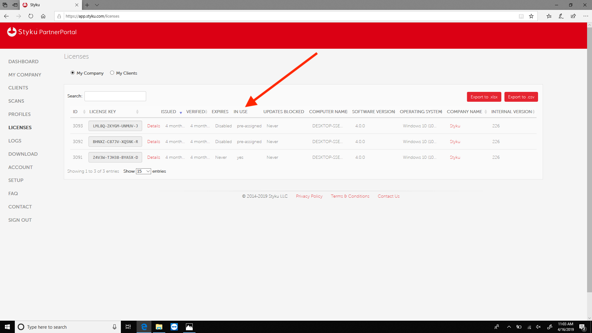 Where can I find my license key?