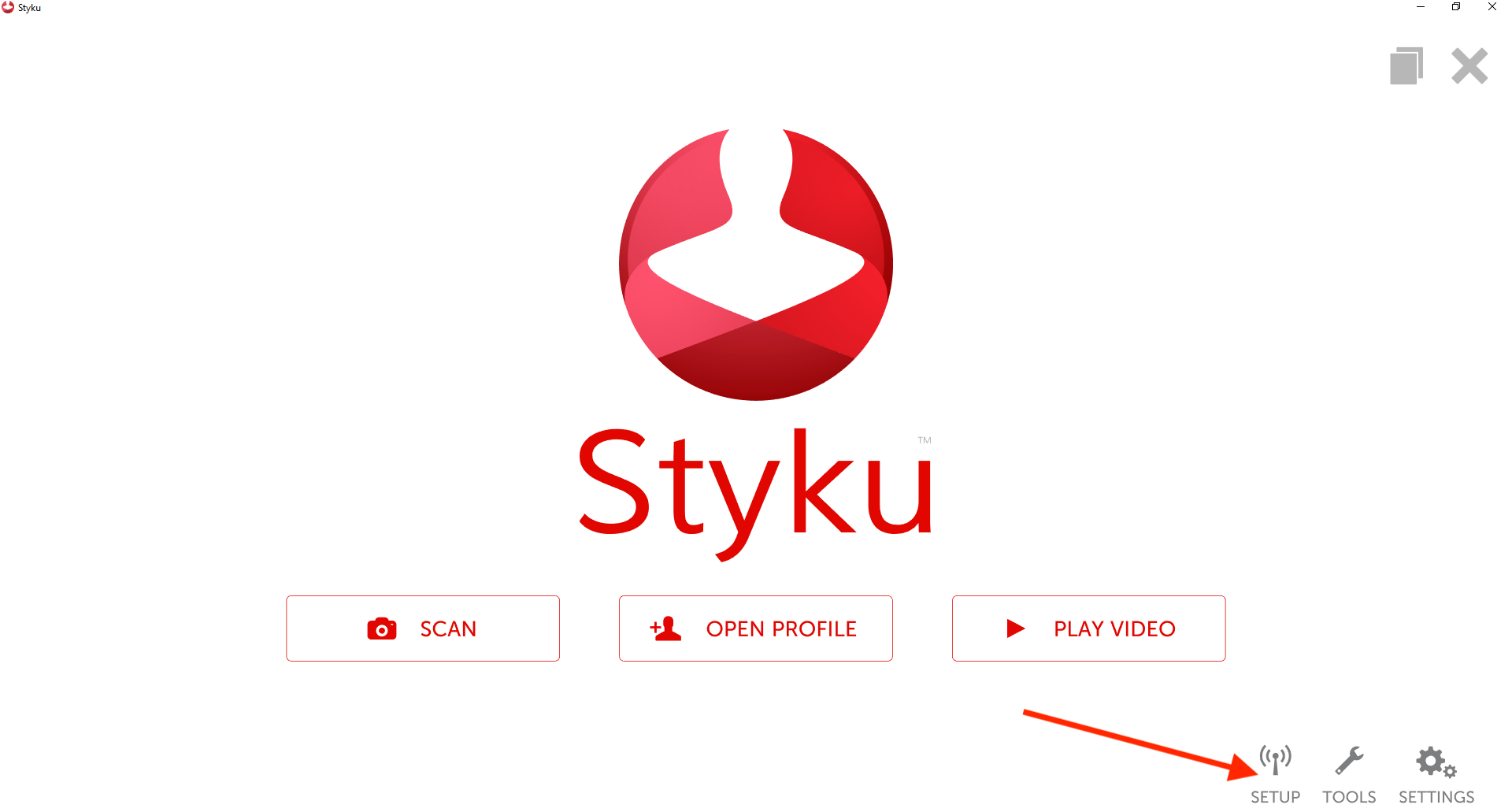 Styku Homepage Setup Tab