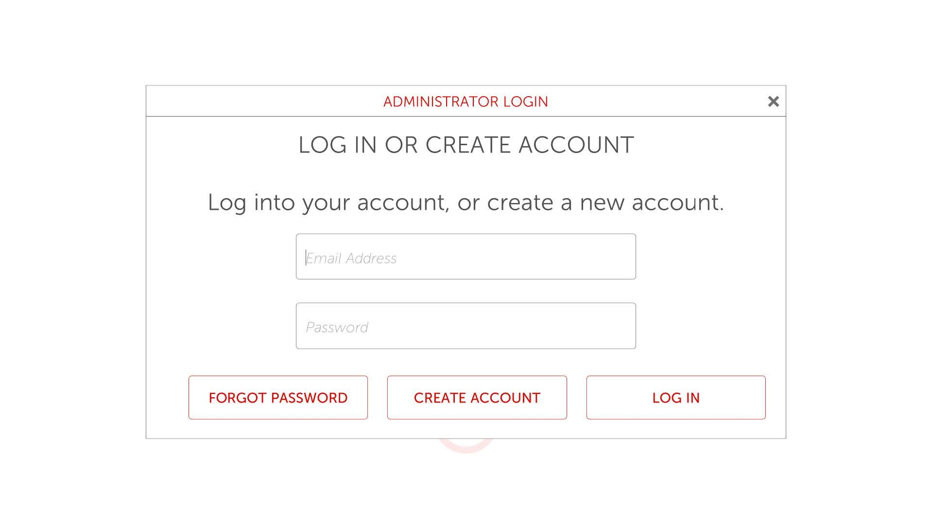 admin login